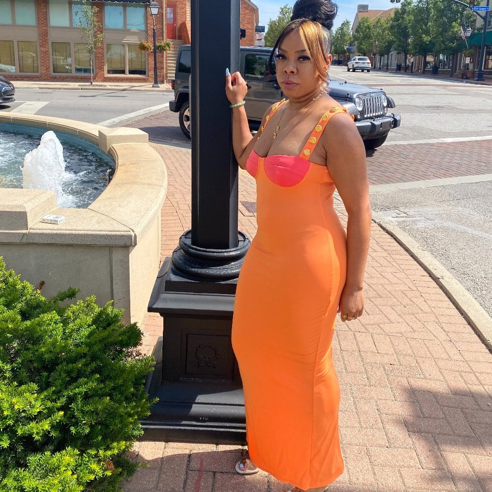 Orange Goddess Maxi Dress